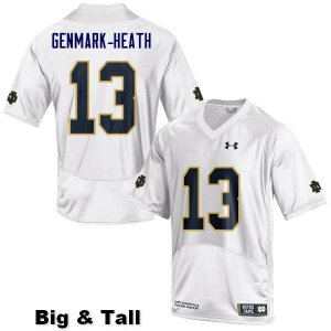 Notre Dame Fighting Irish Men's Jordan Genmark-Heath #13 White Under Armour Authentic Stitched Big & Tall College NCAA Football Jersey WOV7199XZ